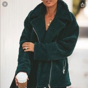 Vici ice breaker pocketed sherpa statement jacket